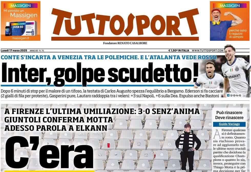 Rassegna stampa Le prime pagine dei quotidiani sportivi