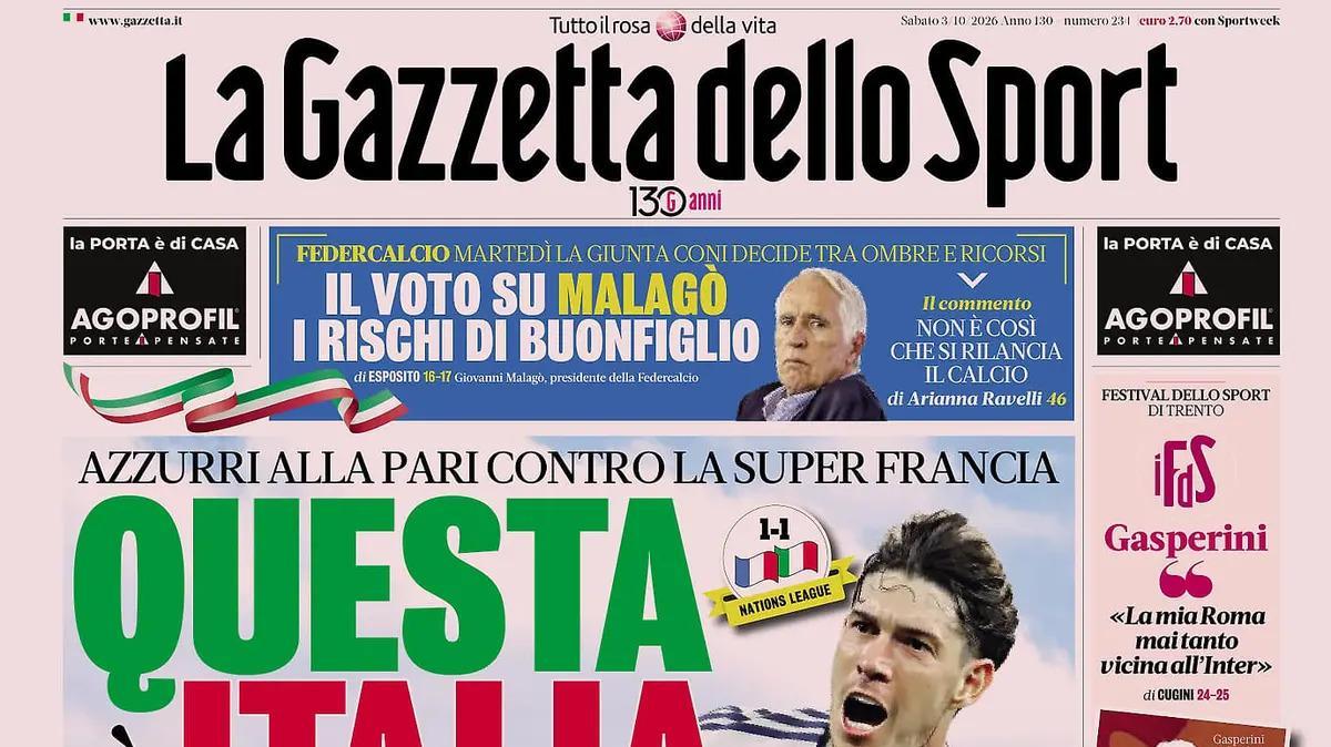 Rassegna stampa Le prime pagine dei quotidiani sportivi