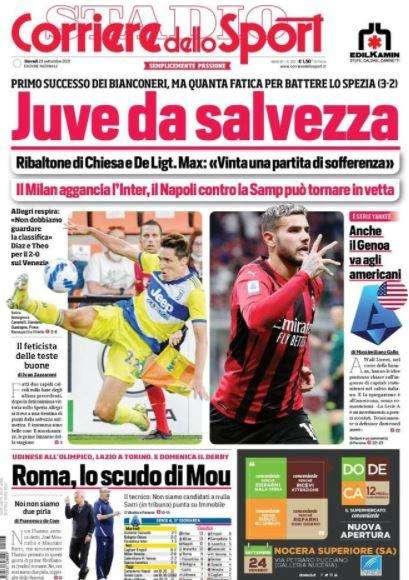 CdS: "Pescara, l'elogio di Auteri | Zauli gela Bucchi | Piacenza ripreso"