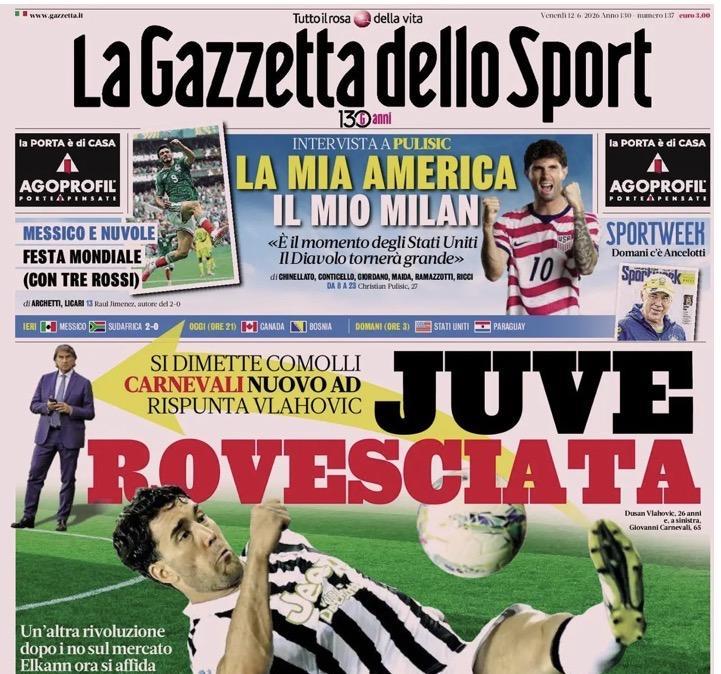 Rassegna stampa Le prime pagine dei quotidiani sportivi