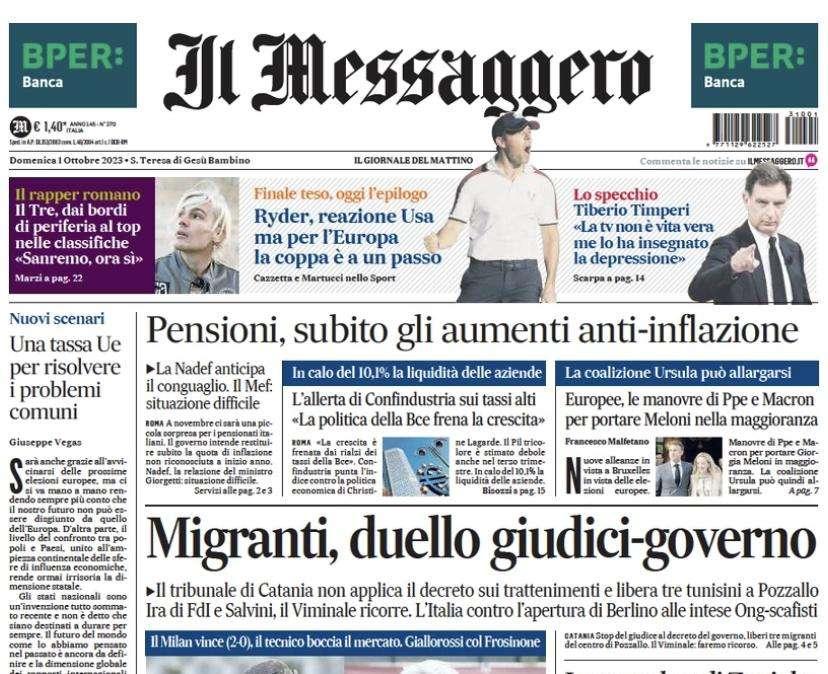 Il Messaggero - "Grifo, la missione: conquistare il Curi"