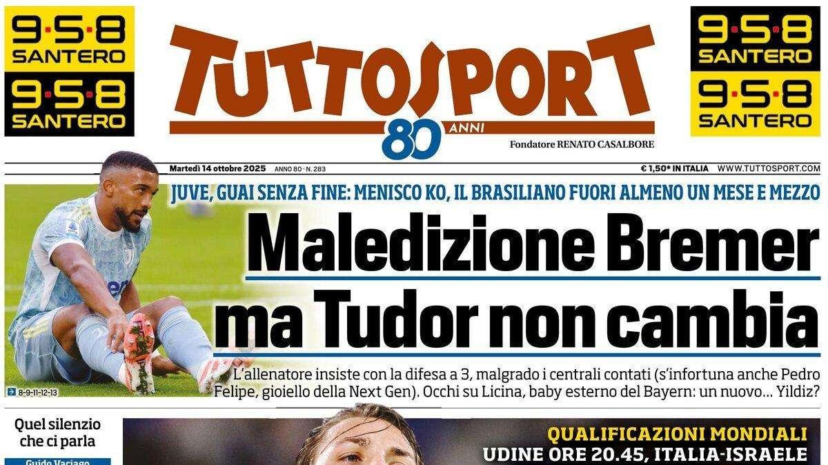 Tuttosport: "Caduta della Pro Vc | Dolomiti avanti tutta | Bertotto-Picerno"