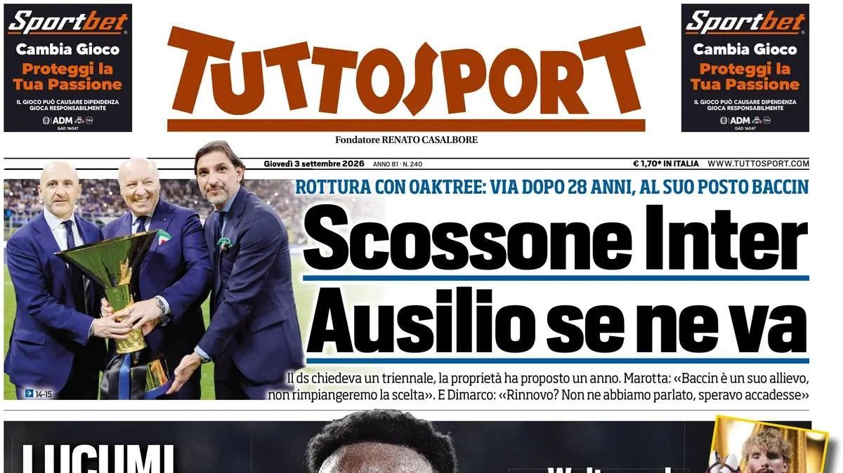 Rassegna stampa Le prime pagine dei quotidiani sportivi