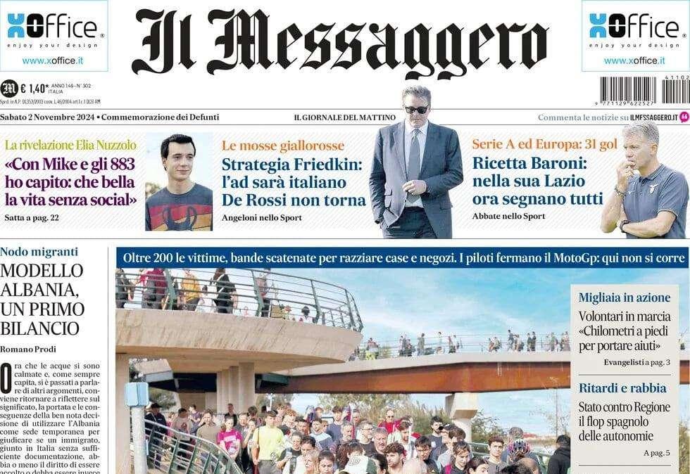 Il Messaggero: "Fere, le paure di Abate"
