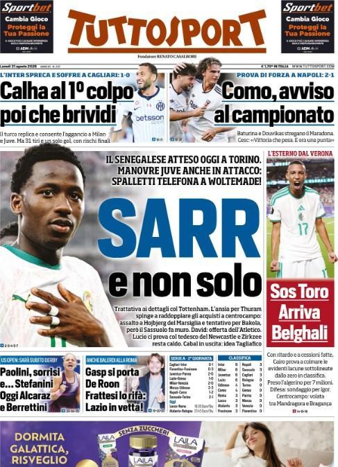Rassegna stampa Le prime pagine dei quotidiani sportivi