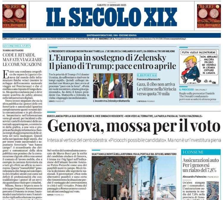 Il Secolo XIX ed. Levante: "Tre colpi per rinforzare l'Entella"