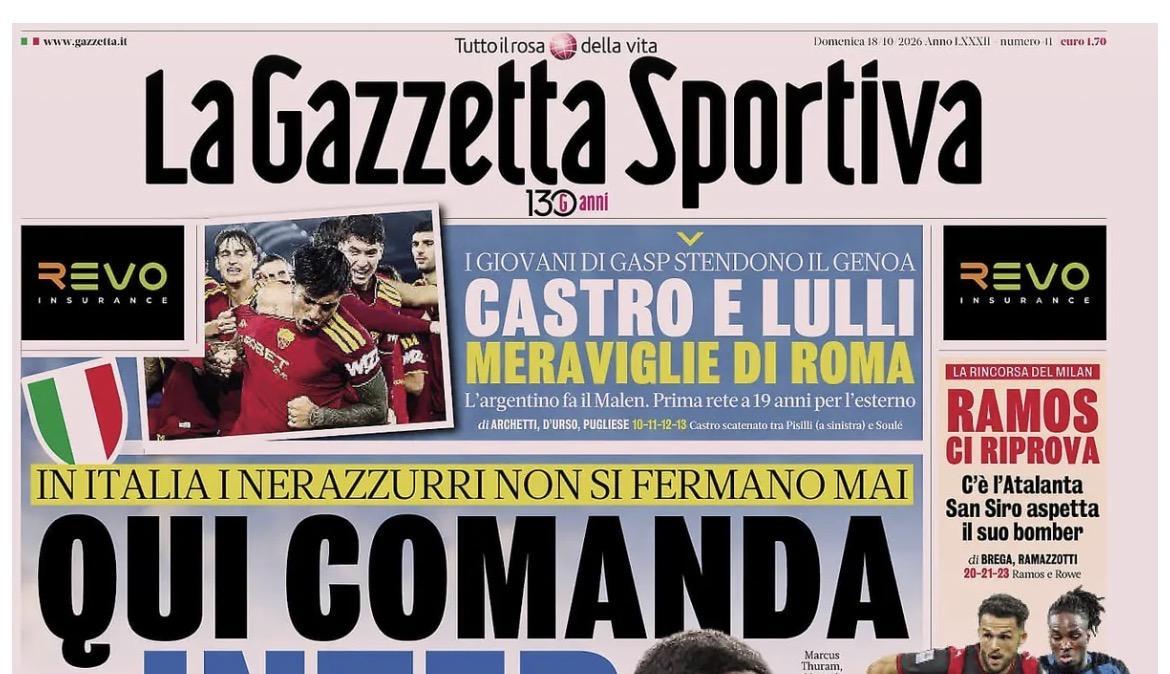 Rassegna stampa Le prime pagine dei quotidiani sportivi