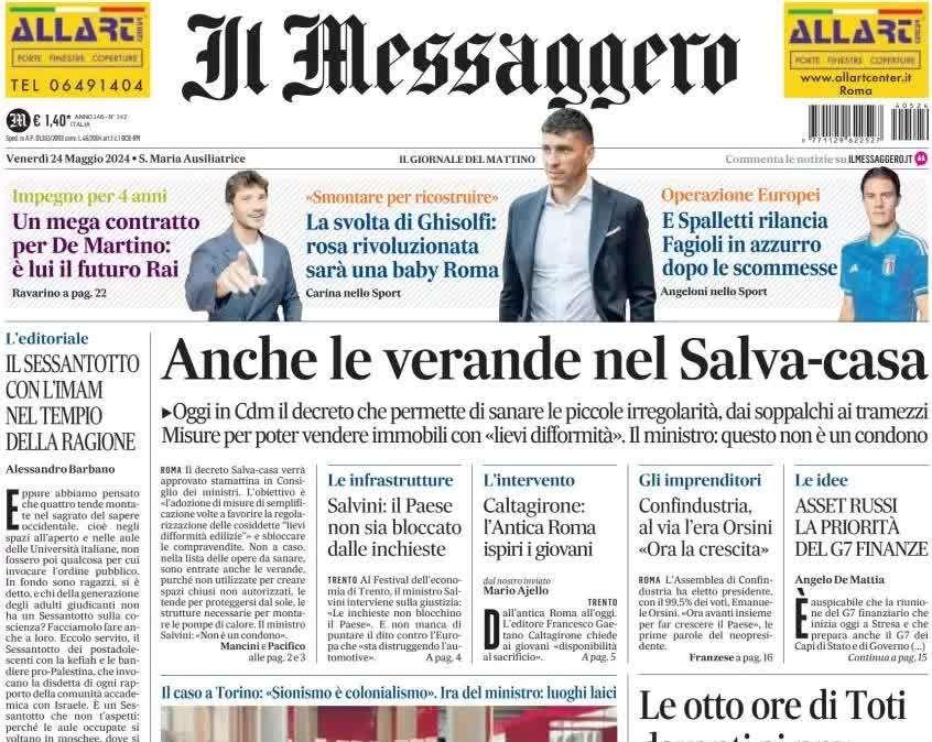 Il Messaggero ed. Umbria: "Le Fere crollano nella notte più buia"