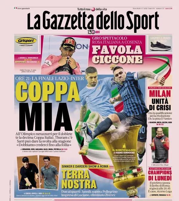 Gazzetta dello Sport: "Ternana,terzo fallimento. Dopo 30 anni va neii dilettanti"