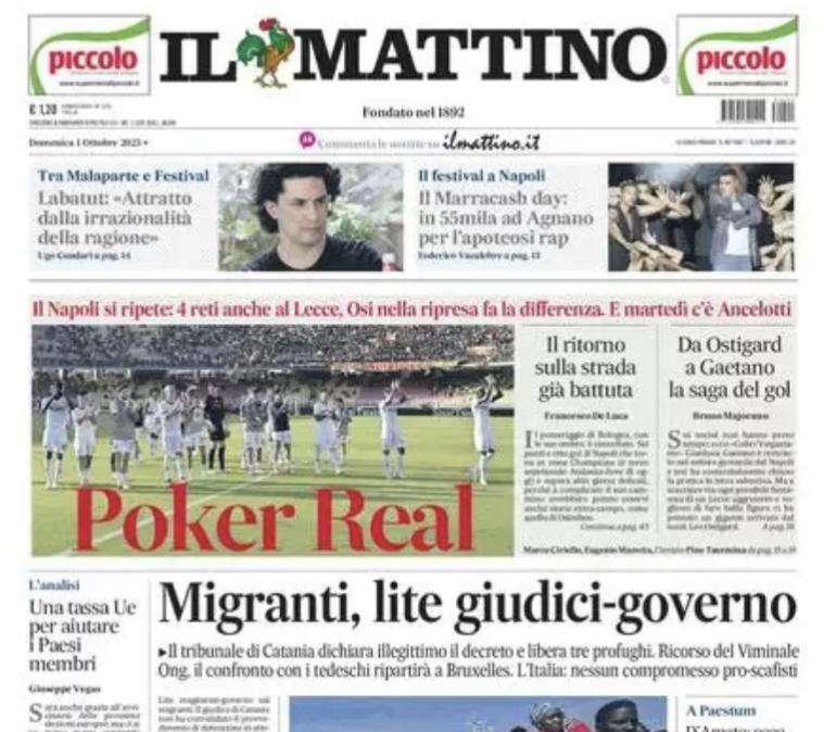 Il Mattino - ed. Benevento: "Il ritorno di Improta | Ora voglia di riscatto"
