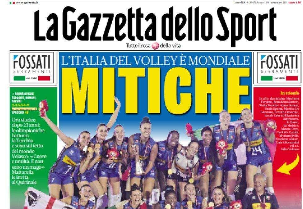 Rassegna stampa Le prime pagine dei quotidiani sportivi