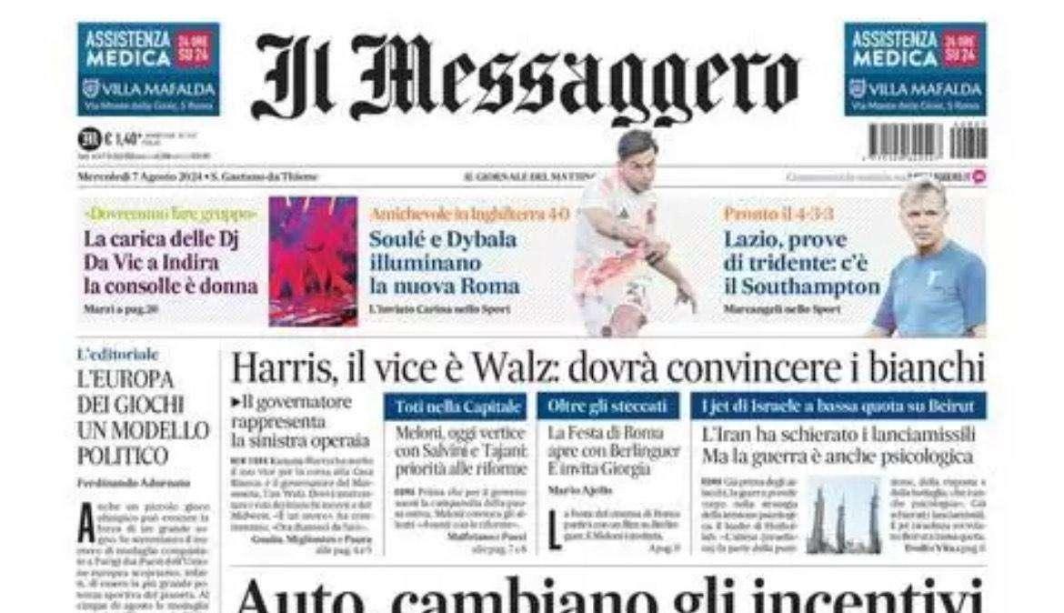 Il Messaggero ed. Umbria: "Fere, la scelta di Donnarumma"