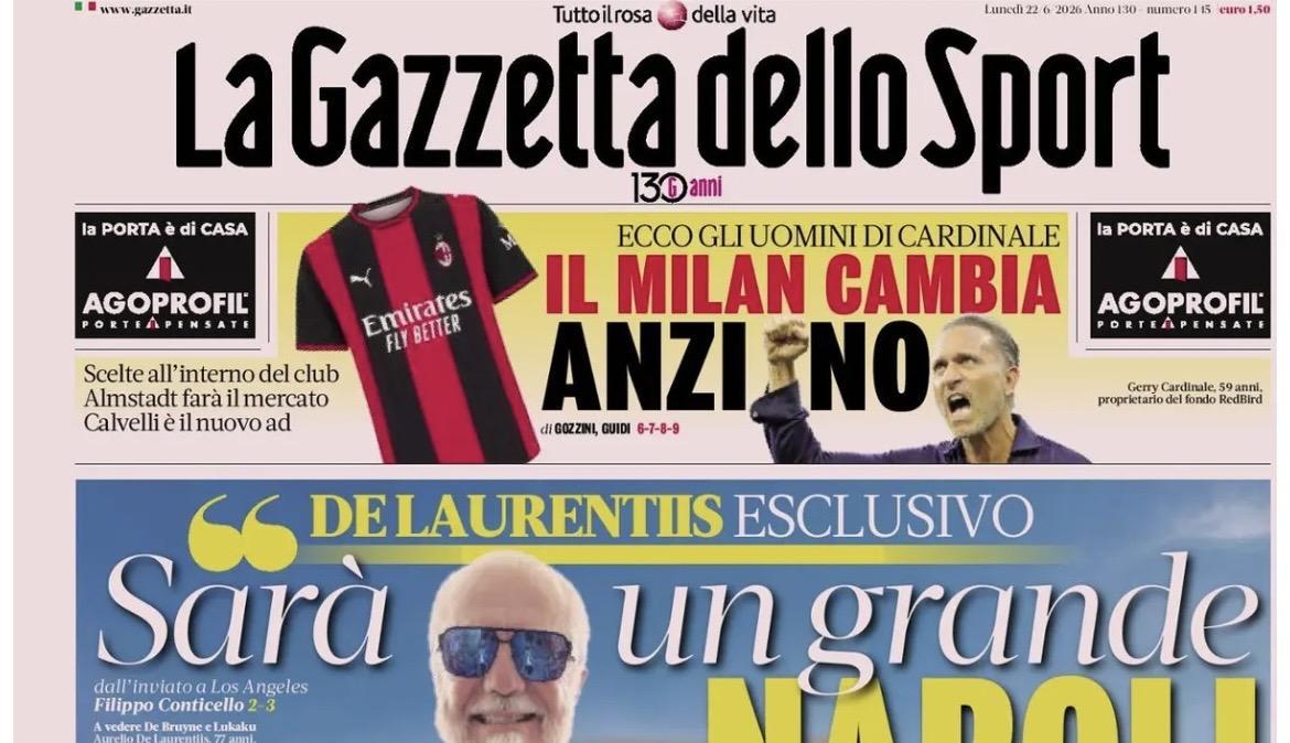 Rassegna stampa Le prime pagine dei quotidiani sportivi
