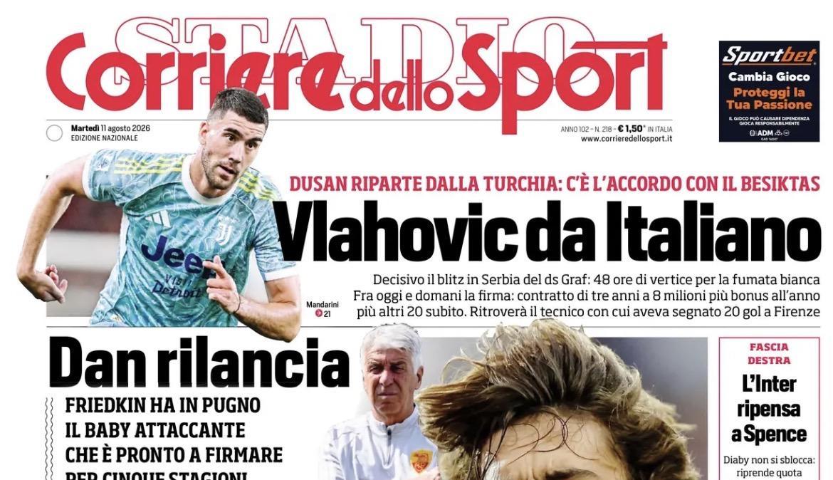 Rassegna stampa Le prime pagine dei quotidiani sportivi