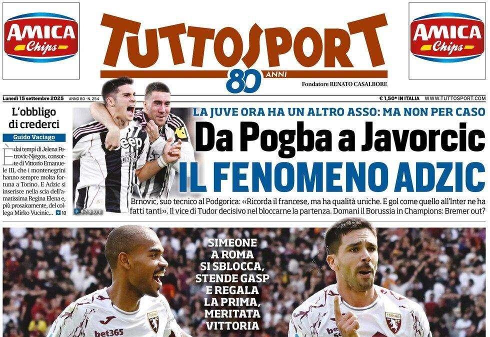 Rassegna stampa Le prime pagine dei quotidiani sportivi
