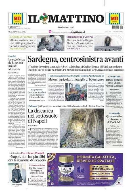 Il Mattino: "Benevento secondo. Battuto 4-0 il Sorrento. Ora corsa al primato"