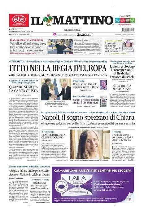 Il Mattino - ed. Avellino: "50 sfumature di verde e una panchina rovente"