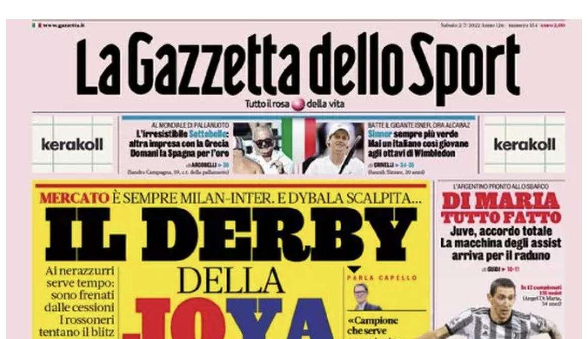 Gazzetta - Il derby della Joya