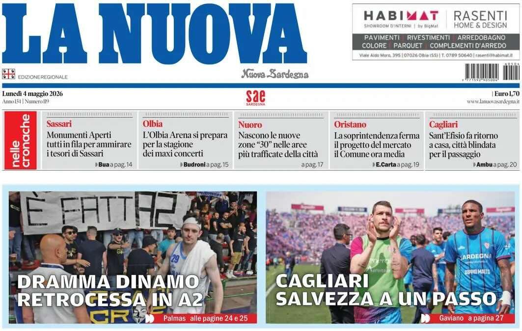 A Bologna un pari prezioso. La Nuova Sardegna: "Cagliari, salvezza a un passo"