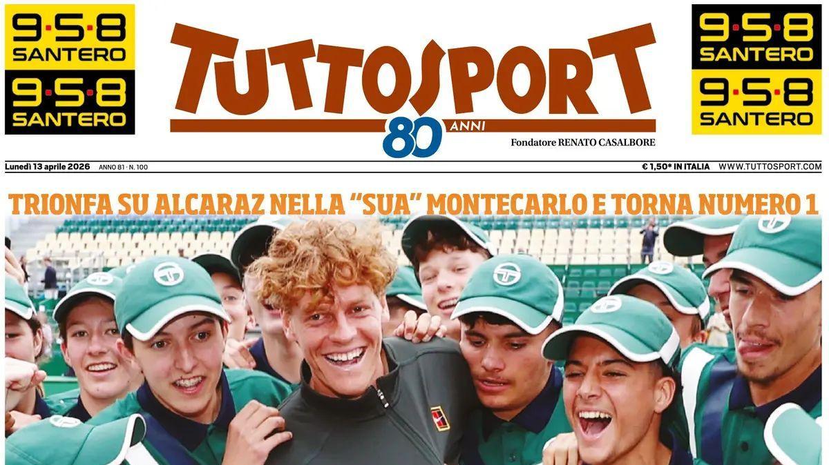 Clamorosa rimonta a Como. Tuttosport: "L’Inter blinda lo scudetto e fissa la Juve al 4° posto"