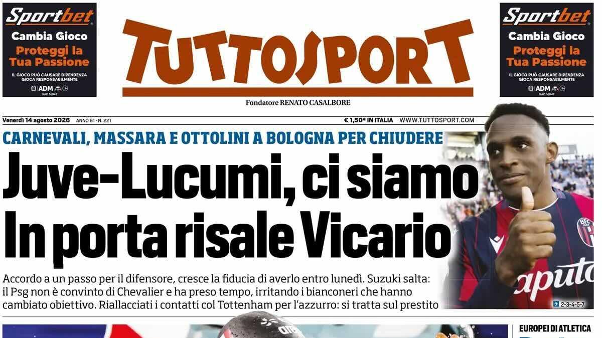 Mercato, sprint bianconero. Tuttosport: "Juve-Lucumi, ci siamo. In porta risale Vicario"