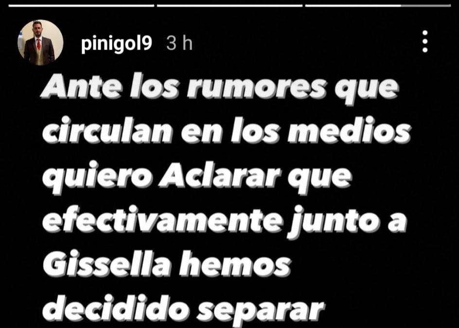 Mauricio Pinilla conferma la fine del suo matrimonio con Gisella Gallardo