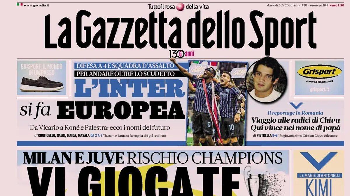 Milan e Juve a rischio Champions. Gazzetta: "Vi giocate le stelle"