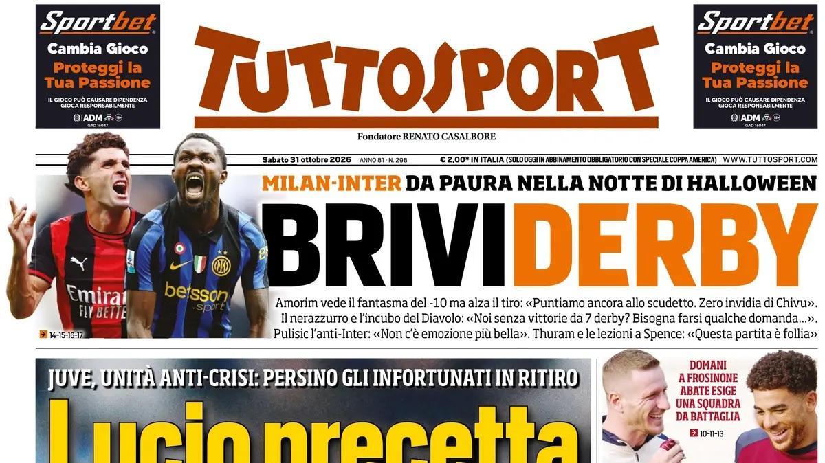 Juve, unità anti-crisi. Apertura Tuttosport: "Lucio precetta anche Yildiz"