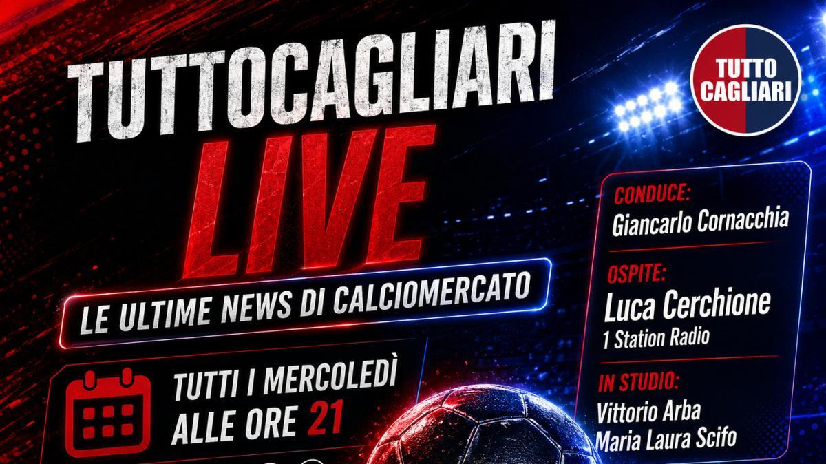 TuttoCagliari Live torna domani alle 21: ospite Luca Cerchione