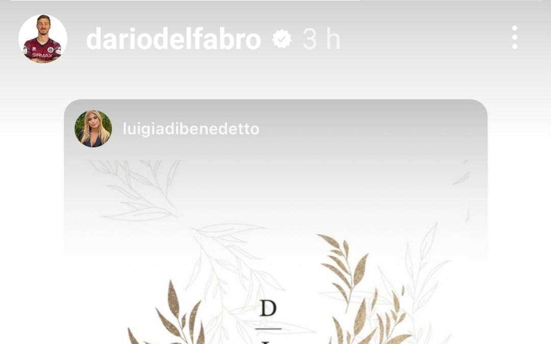 Dario Del Fabro annuncia le sue nozze