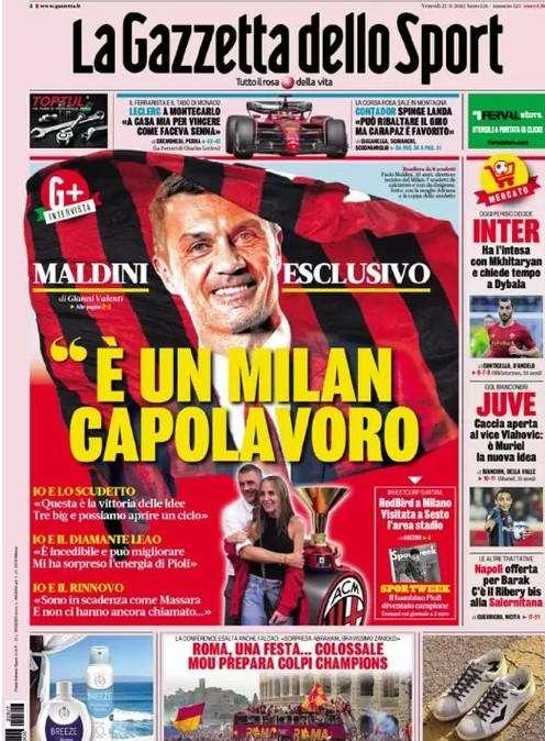 Gazzetta - Maldini: "È un Milan capolavoro"
