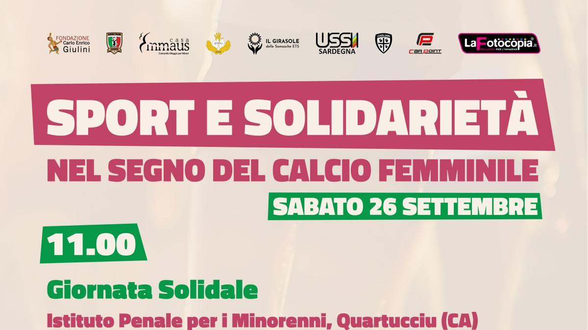 Il Cagliari impegnato nel solidale: il 26 settembre protagonista il calcio femminile