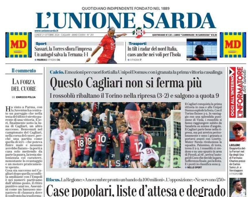 L'Unione Sarda - Questo Cagliari non si ferma più