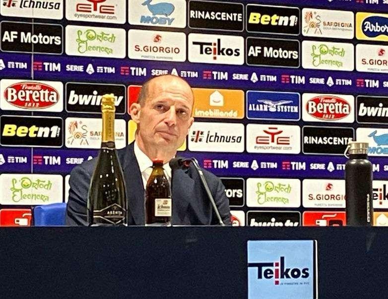 Allegri in sala stampa:” Il peggiore primo tempo della stagione, bravi noi a recuperarla. Sempre un piacere tornare a Cagliari””