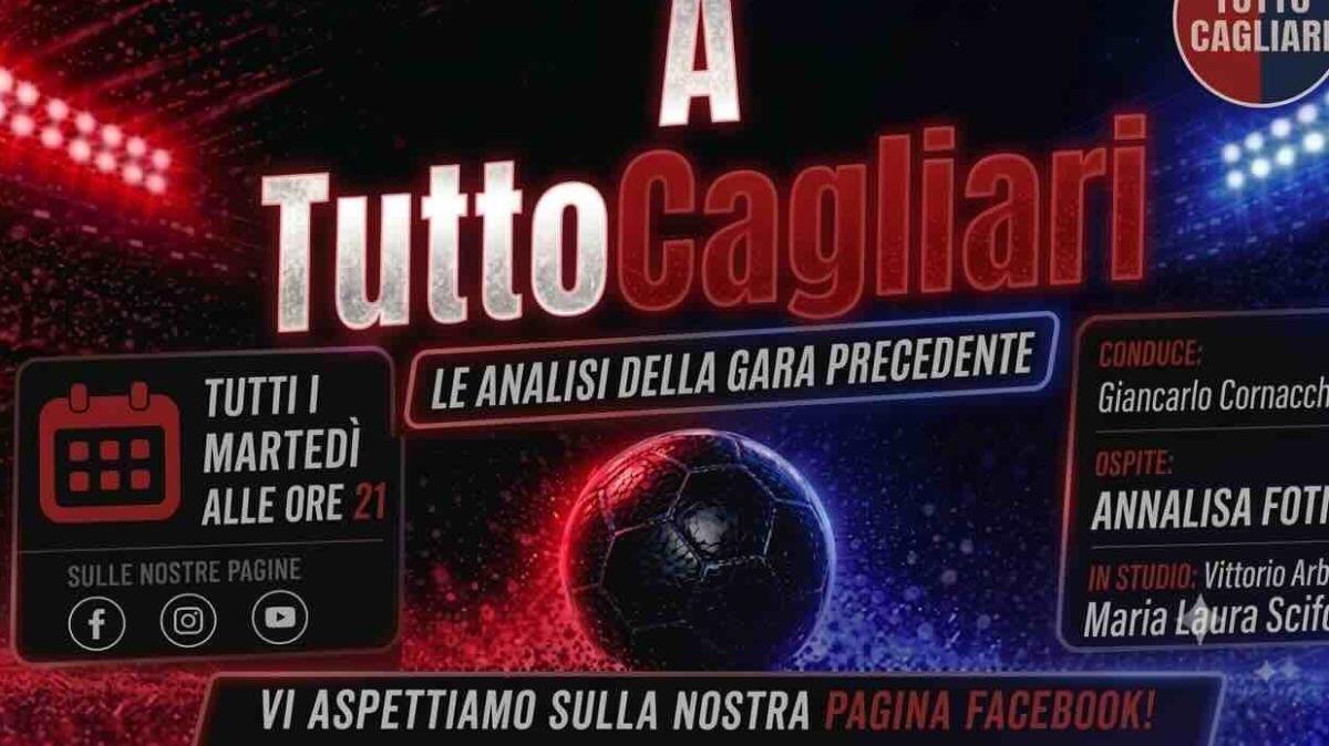 Tutto Cagliari Live, questa sera appuntamento alle 21 con Annalisa Foti