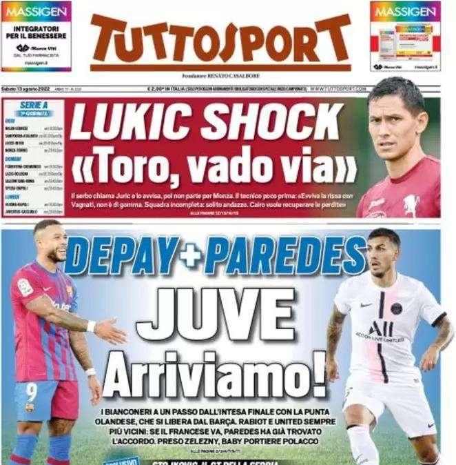 Tuttosport - Depay+Paredes: Juve, arriviamo!