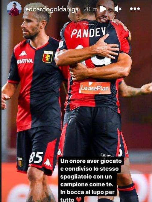 Goldaniga saluta l'amico Pandev: "Un onore aver giocato con te"