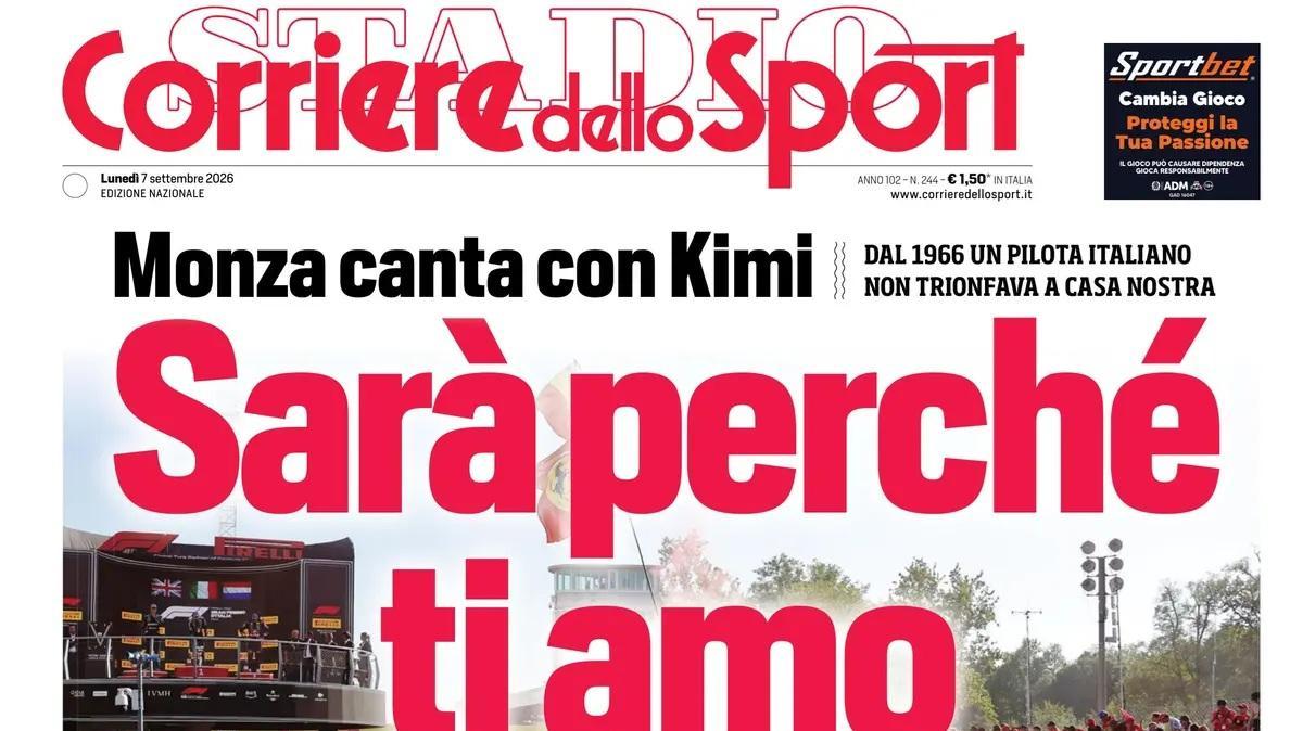 Monza canta con Kimi. Apertura Corsport: "Sarà perché ti amo"