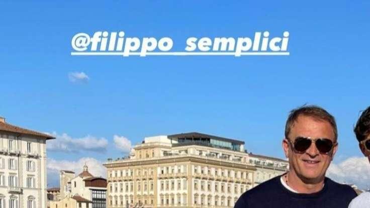 Leonardo Semplici si gode il sole di Firenze