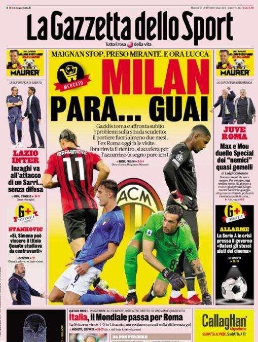 Gazzetta - Milan para... guai