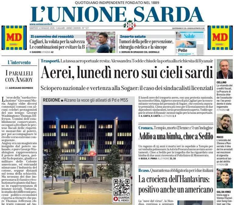 Siglato patto d'acciaio nello spogliatoio. L'Unione Sarda: "Cagliari, la volata per la salvezza. Le combinazioni per evitare la B"