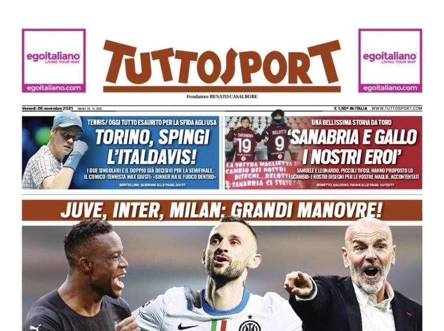 Tuttosport - Juve, pressing Zakaria. Inter, priorità Brozovic. Milan, Pioli 2023: firma d'oro