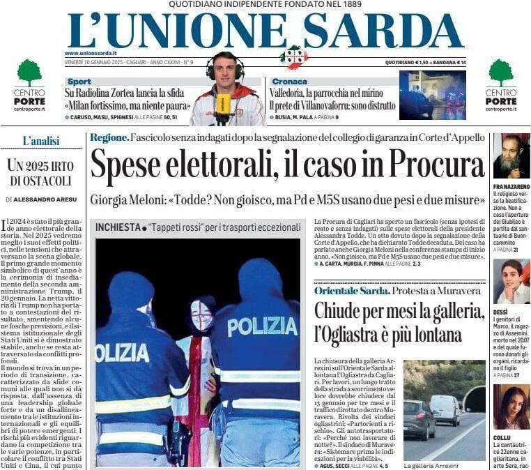 L'Unione Sarda -  Zortea lancia la sfida: "Milan fortissimo, ma niente paura"