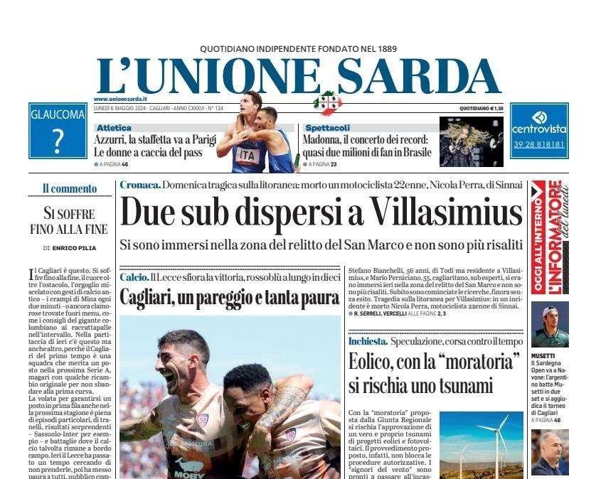 L'Unione Sarda - Cagliari, un pareggio e tanta paura