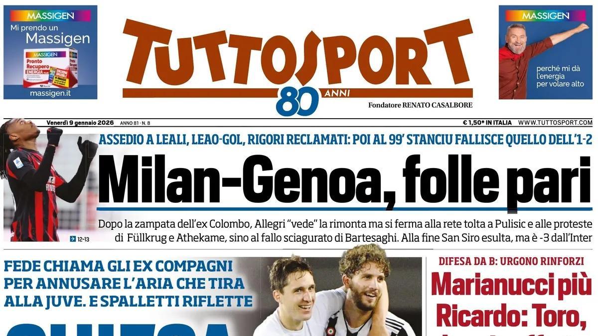 Fede chiama gli ex compagni. Tuttosport: "Chiesa, telefono casa"