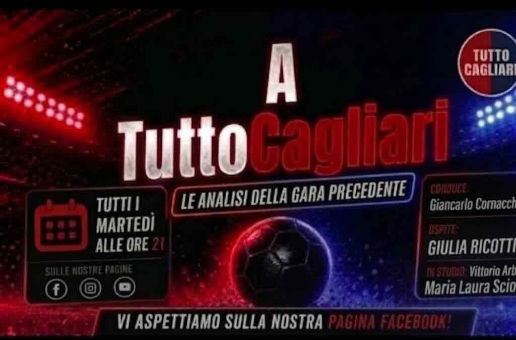 "A Tutto Cagliari", questa sera alle 21 il nuovo appuntamento: ospite Giulia Ricottini