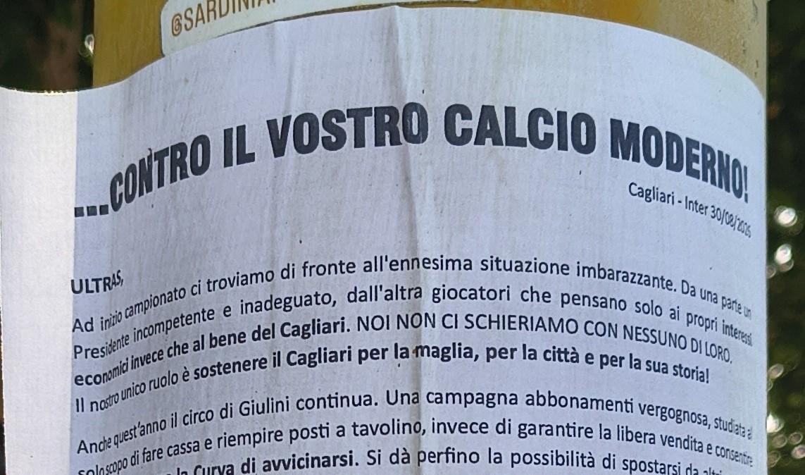 Messaggio della Curva Nord prima di Cagliari-Inter: "Campagna abbonamenti vergognosa, solo per la maglia"