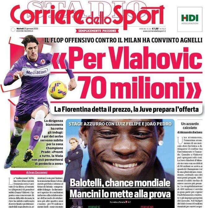 Corsport - "Per Vlahovic 70 milioni"