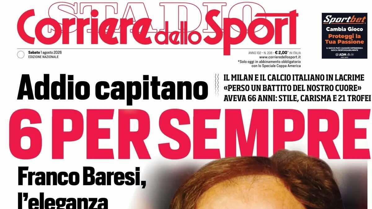 Franco Baresi, l'eleganza diventata leggenda. Apertura Corsport: "6 per sempre"