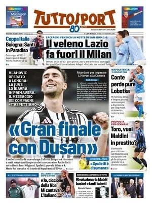 Vlahovic operato a Londra, la Juve lo riavrà in primavera. Tuttosport: "«Gran finale con Dusan»"